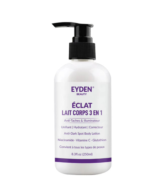 Lait Corps Éclat 3 en 1 -Anti taches Illuminateur & Unifiant Eyden Beauty