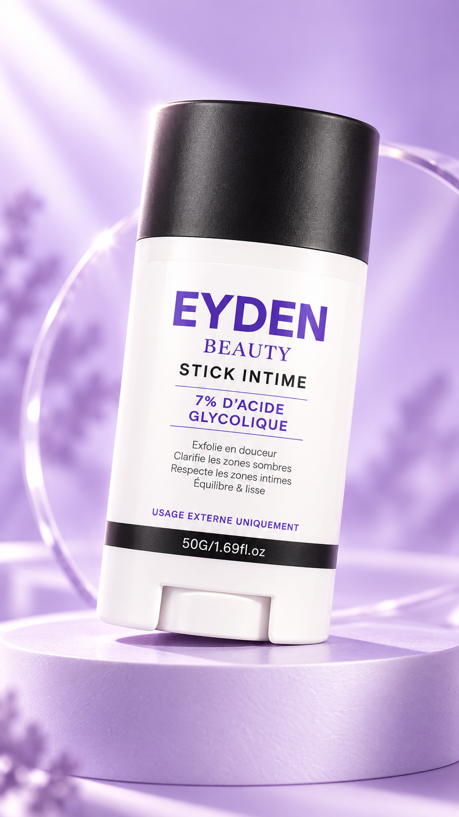 Stick Intime ÉCLAT – Zones Sombres | 7 % d’Acide Glycolique – 50 g