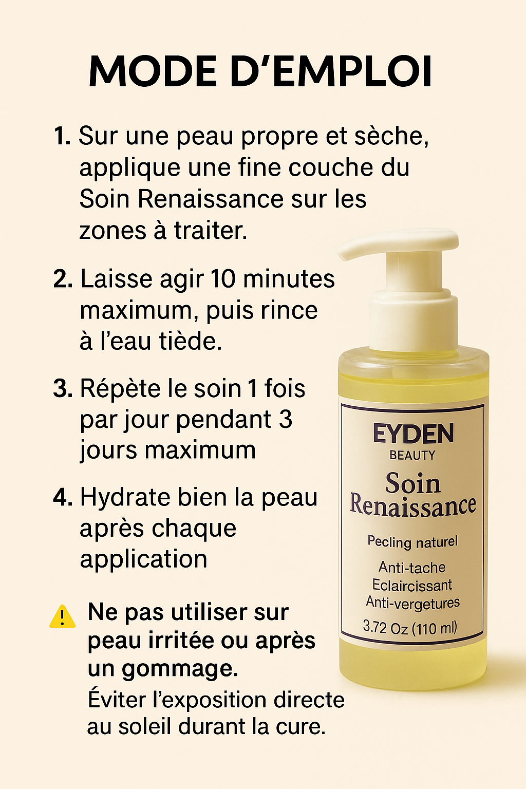 Soin renaissance -peeling  naturel corporel - exfoliant -Eyden beauty