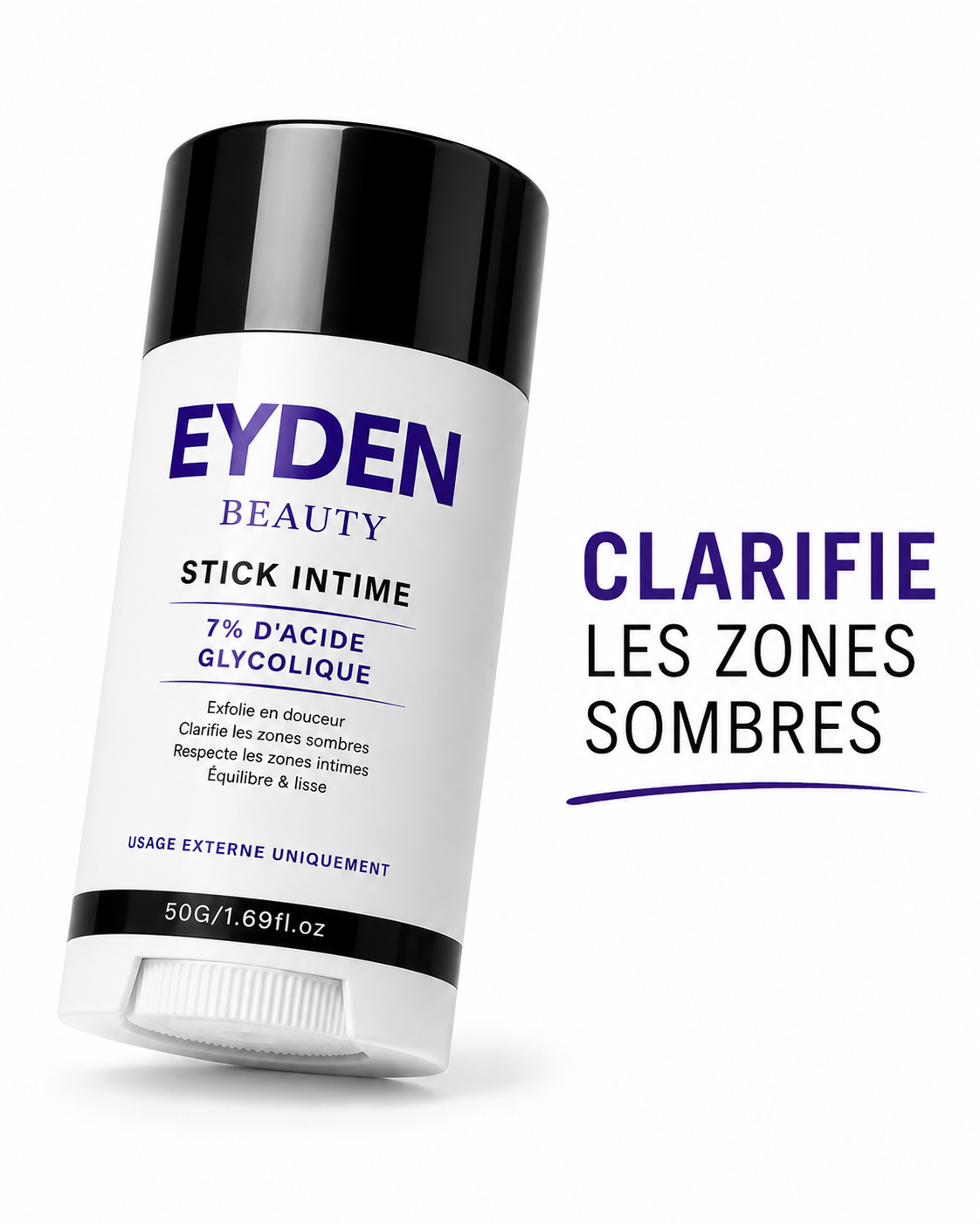 Stick Intime -Zone sombre -7% d’Acide Glycolique – EYDEN BEAUTY