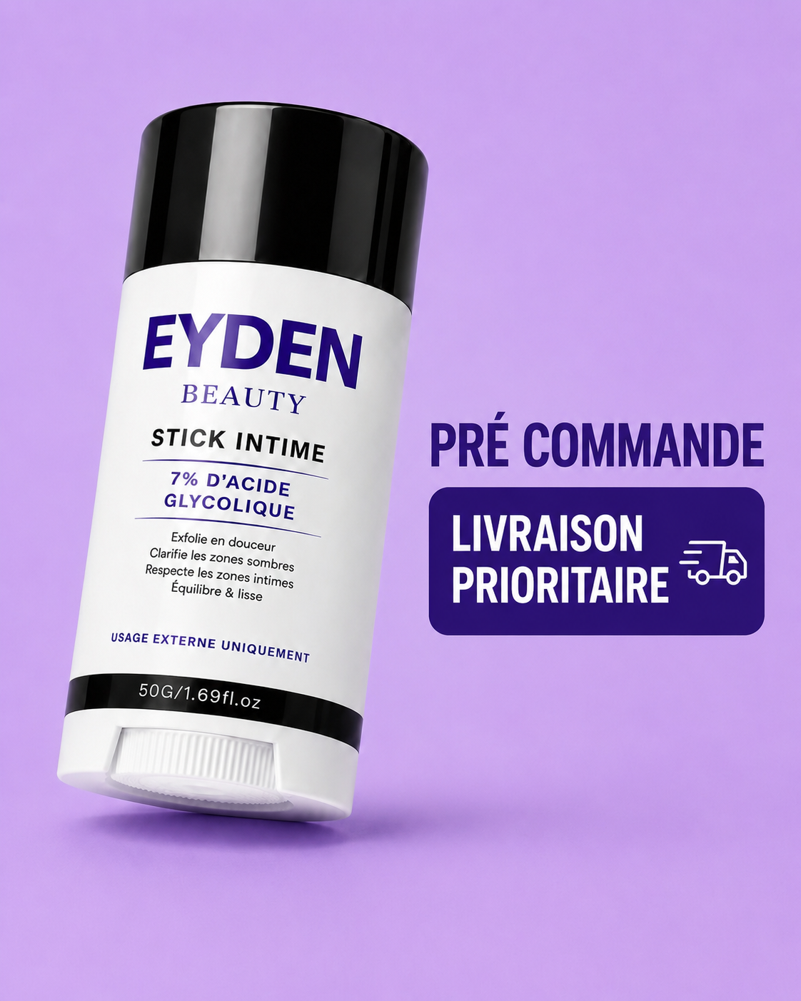 Pré commande Stick Intime -Zone sombre -7% d’Acide Glycolique – EYDEN BEAUTY