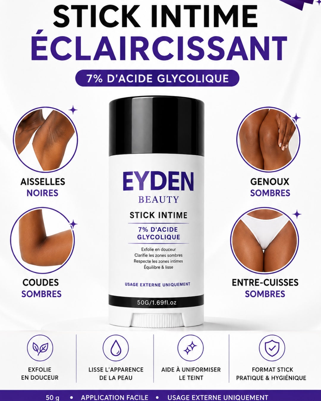 Stick Intime -Zone sombre -7% d’Acide Glycolique – EYDEN BEAUTY