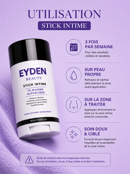 Stick Intime ÉCLAT – Zones Sombres | 7 % d’Acide Glycolique – 50 g