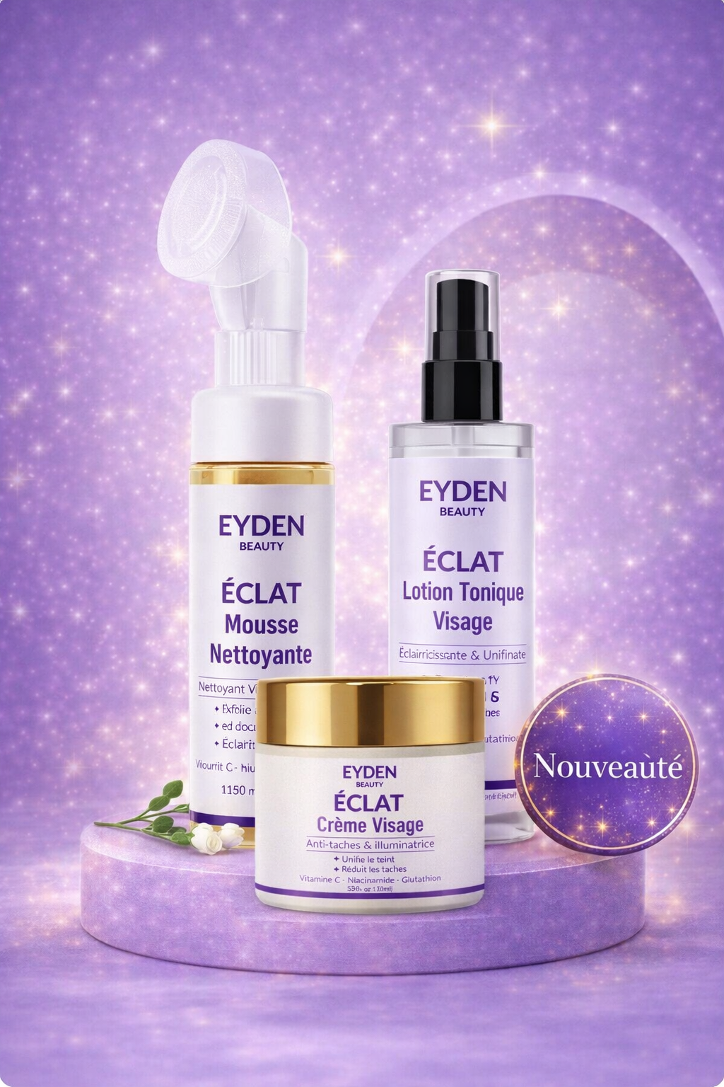 Trio-Routine anti tâches-Gamme  éclat -Eyden beauty+ Trousse Offerte 