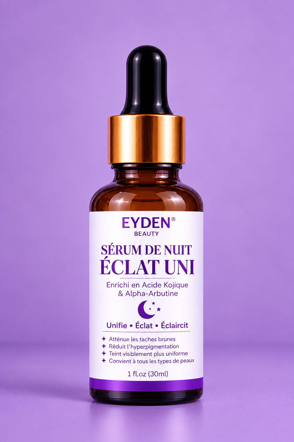 Sérum Nuit Éclat Uni – Anti-Taches à l’Acide Kojique & Alpha-Arbutine