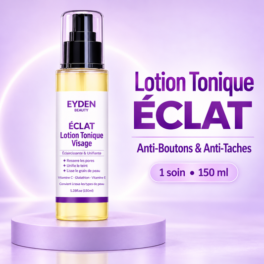 Lotion Tonique ÉCLAT – Anti-Boutons & Anti-Taches – 1 soin 150 ml