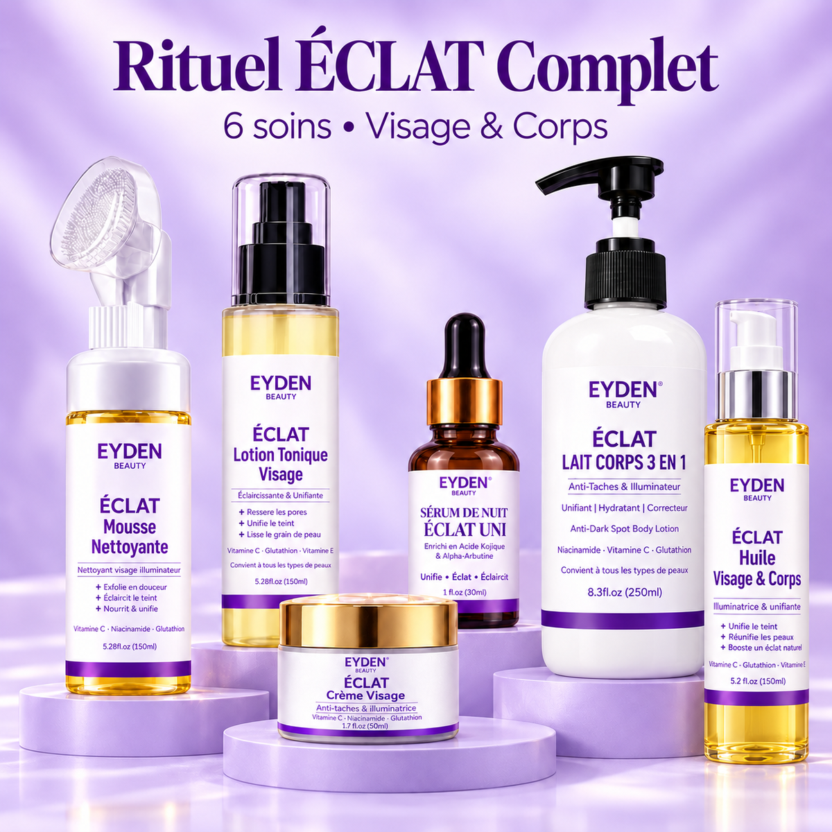 Rituel ÉCLAT Complet – les six soins visage et corps